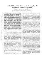 Multimodal Visual-Tactile Representation Learning through Self-Supervised Contrastive Pre-Training