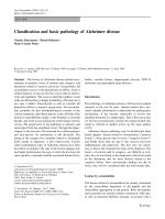 Classification and basic pathology of Alzheimer disease