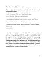Liquid exfoliation of layered materials