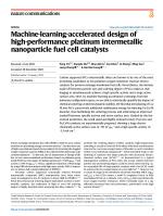 Machine-learning-accelerated design of high-performance platinum intermetallic nanoparticle fuel cell catalysts
