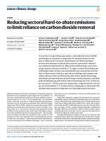 Reducing sectoral hard-to-abate emissions to limit reliance on carbon dioxide removal