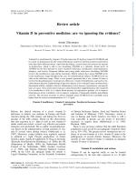 Vitamin D in preventive medicine: are we ignoring the evidence?