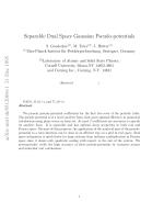 Separable Dual Space Gaussian Pseudo-potentials