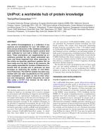 UniProt: a worldwide hub of protein knowledge