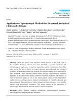 Application of Spectroscopic Methods for Structural Analysis of Chitin and Chitosan
