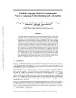 Unified Language Model Pre-training for Natural Language Understanding and Generation