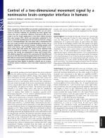 Control of a two-dimensional movement signal by a noninvasive brain–computer interface in humans