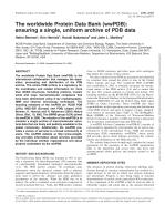 The worldwide Protein Data Bank (wwPDB): ensuring a single, uniform archive of PDB data