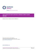 Interventions for latent autoimmune diabetes (LADA) in adults (Review)