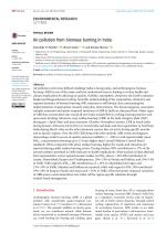 Air pollution from biomass burning in India