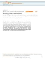 Entropy-stabilized oxides