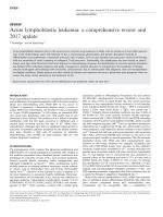 Acute lymphoblastic leukemia: a comprehensive review and 2017 update