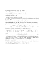 Comments to the book by W. N. Bailey, Generalized hypergeometric series