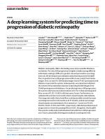 A deep learning system for predicting time to progression of diabetic retinopathy