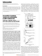 Accumulation of autophagic vacuoles and cardiomyopathy in LAMP-2-deficient mice