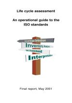 Life cycle assessment: An operational guide to the ISO standards