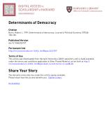 Determinants of Democracy