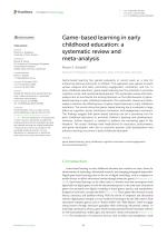 Game-based learning in early childhood education: a systematic review and meta-analysis