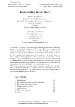 Exponential integrators