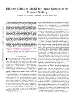 Efficient Diffusion Model for Image Restoration by Residual Shifting