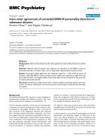 Inter-rater agreement of comorbid DSM-IV personality disorders in substance abusers