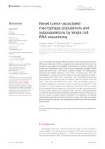 Novel tumor-associated macrophage populations and subpopulations by single cell RNA sequencing