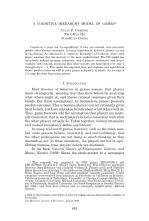 A COGNITIVE HIERARCHY MODEL OF GAMES