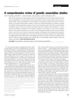 A comprehensive review of genetic association studies