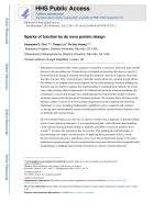 Sparks of function by de novo protein design