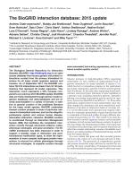 The BioGRID interaction database: 2015 update