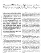 Constrained Multi-objective Optimization with Deep Reinforcement Learning Assisted Operator Selection