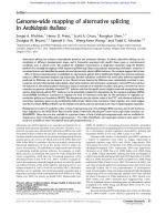 Genome-wide mapping of alternative splicing in Arabidopsis thaliana