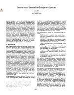 Concurrency Control in Groupware Systems