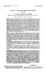 EFFECT OF BORON ON GRAIN-BOUNDARIES IN Ni3Al