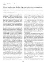 Cluster analysis and display of genome-wide expression patterns