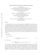 MITTAG-LEFFLER FUNCTIONS AND THEIR APPLICATIONS