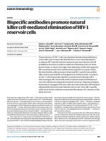 Bispecific antibodies promote natural killer cell-mediated elimination of HIV-1 reservoir cells