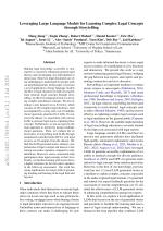 Leveraging Large Language Models for Learning Complex Legal Concepts through Storytelling