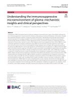 Understanding the immunosuppressive microenvironment of glioma: mechanistic insights and clinical perspectives