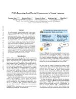 PIQA: Reasoning about Physical Commonsense in Natural Language