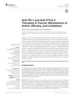 Anti-PD-1 and Anti-CTLA-4 Therapies in Cancer: Mechanisms of Action, Efficacy, and Limitations