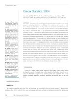 Cancer Statistics, 2004