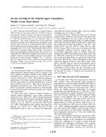 On the warming in the tropical upper troposphere: Models versus observations