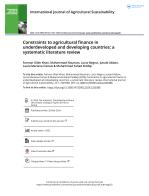 Constraints to agricultural finance in underdeveloped and developing countries: a systematic literature review