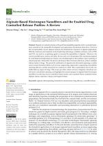 Alginate-Based Electrospun Nanofibers and the Enabled Drug Controlled Release Profiles: A Review