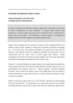 BUILDING THE RESILIENT SUPPLY CHAIN
