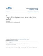 Historical Development of the Newton-Raphson Method