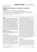 Prediction error estimation: a comparison of resampling methods