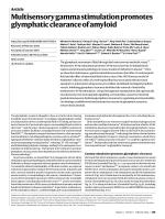 Multisensory gamma stimulation promotes glymphatic clearance of amyloid