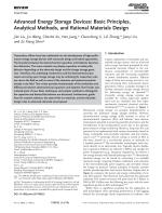 Advanced Energy Storage Devices: Basic Principles, Analytical Methods, and Rational Materials Design